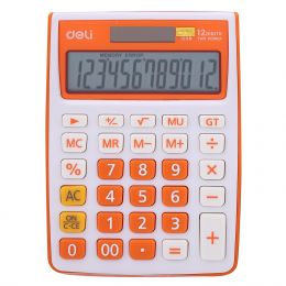 Calculator 12 Digits 145.1x104.5x27.4mm Orange - Deli
