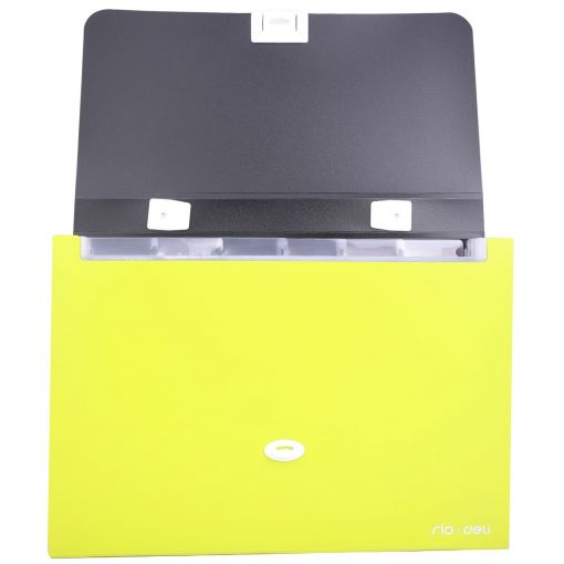 Expanding File A4 PP 7 Partition With Handle Buckled Assorted Colours - Deli