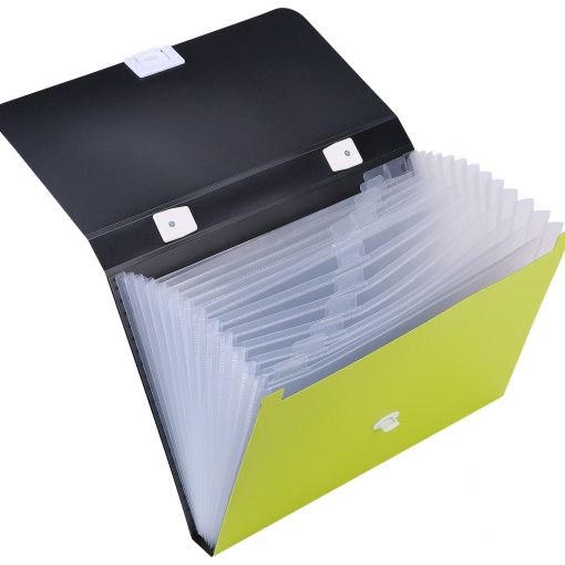 Expanding File A4 PP 13 Partition With Handle - Assorted Colours - Deli