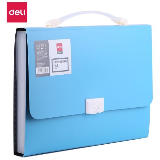 Expanding File A4 PP 13 Partition With Handle - Assorted Colours - Deli