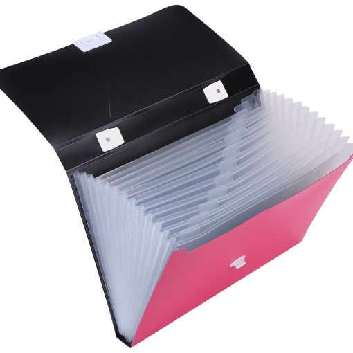 Expanding File A4 PP 13 Partition With Handle - Assorted Colours - Deli