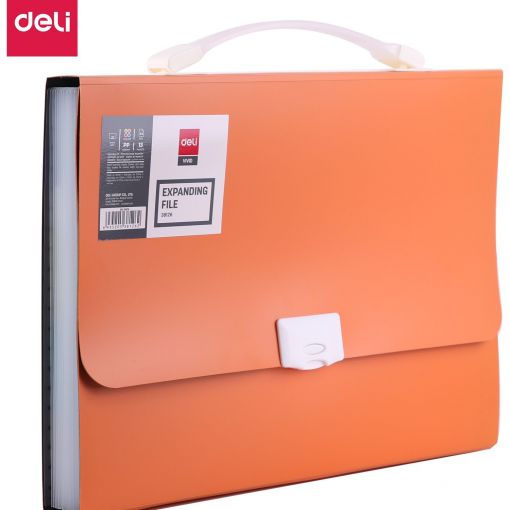 Expanding File A4 PP 13 Partition With Handle - Assorted Colours - Deli