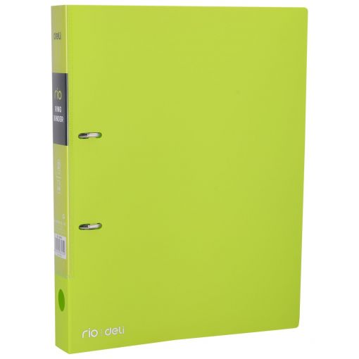 Ring Binder A4 2D Ring PP Assorted Colours - Deli