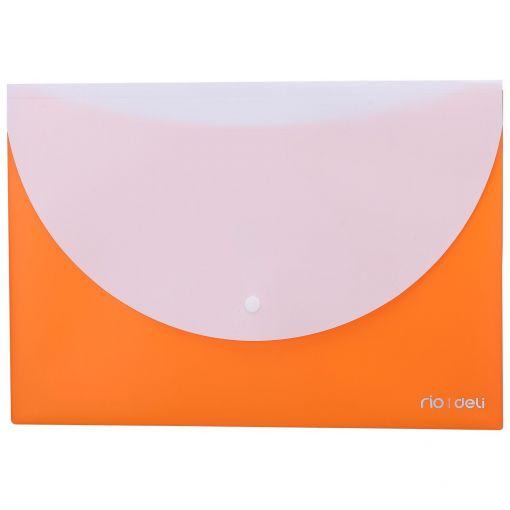 Carry Folder A4 2 Pocket press Stud 180 Micron - Assorted Colours - Deli