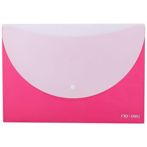 Carry Folder A4 2 Pocket press Stud 180 Micron - Assorted Colours - Deli