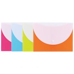 Carry Folder A5 2 Pocket Press Stud 180 micoron - Assorted Colours - Deli