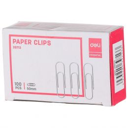 Paper Clips Silver 50mm Box 100's - Deli