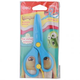 Scissors - 13cm Training Spring Loaded Scissor - Bumpees Blue/Pink - Deli