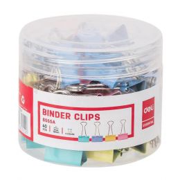 Foldback Binder Clips - 19mm (40pc) in Tub - Pastel Colours - Deli