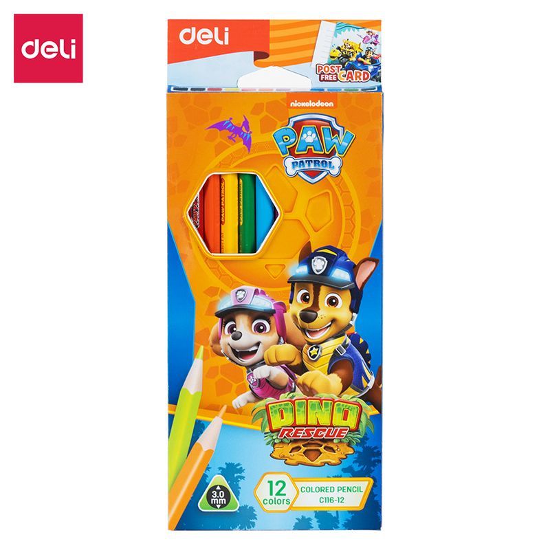 Colour Pencils - 3mm (12pc) - PAW PATROL  - Deli