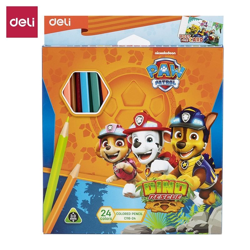 Colour Pencils - 3mm (24pc) - PAW PATROL  - Deli