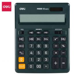 Calculator Desktop Large - Dual Memory 12 Digits - Green - Deli