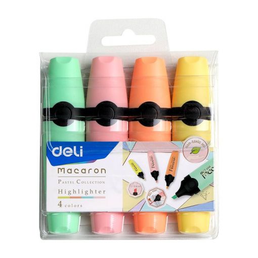 Highlighter - Chisel Tip Pastel (4pc) Macaron - Deli