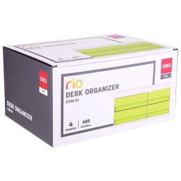Desk Organizer4 drawers 265x189x131mm GREEN - Deli