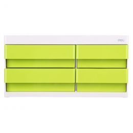 Desk Organizer4 drawers 265x189x131mm GREEN - Deli