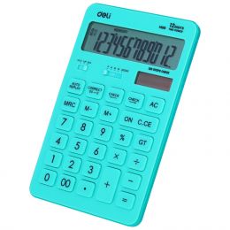 Calculator Plastic 12 Digits - Blue - Deli