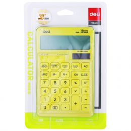 Calculator Plastic 12 Digits - Yellow Green - Deli