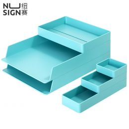 Nusign Desk Organizer Set Light Blue - Deli
