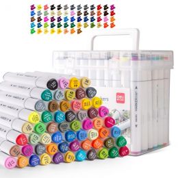 Sketch Marker - Triangular Dual Chisel and Bullet Tip (60pc) - Deli