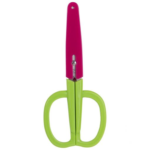 Scissors - 13.5cm School Scissor with Protective Sleeve  - Deli