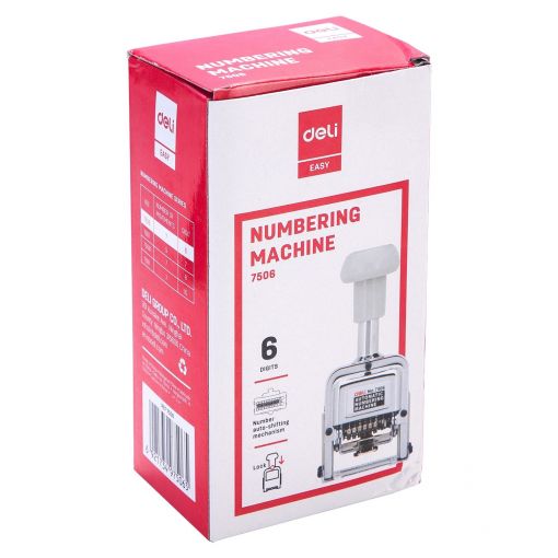 Numbering Machine 6 digits WHITE - Deli