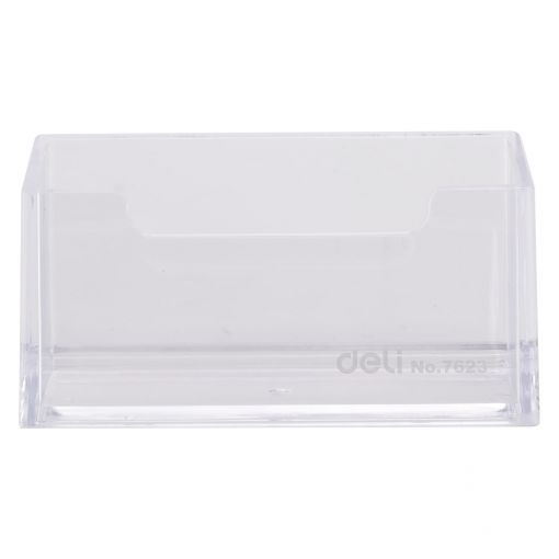 Business Card Holder 100x38x82mm Transparent - Deli