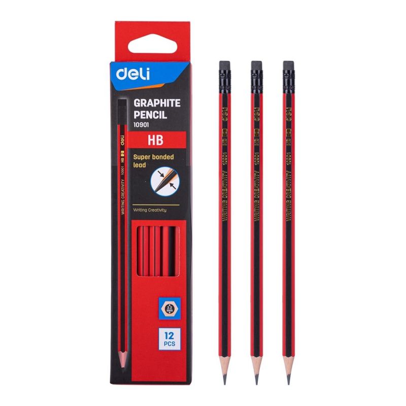 Pencils - HB (1pc)  2.2mm Hexagonal with Eraser Tip  - Deli