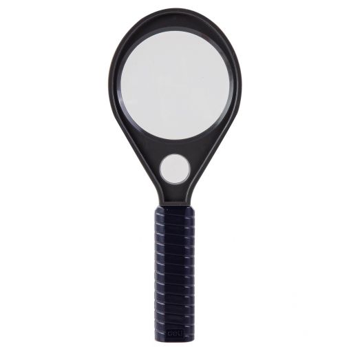 Magnifier Large Glass: 3x Black - Deli