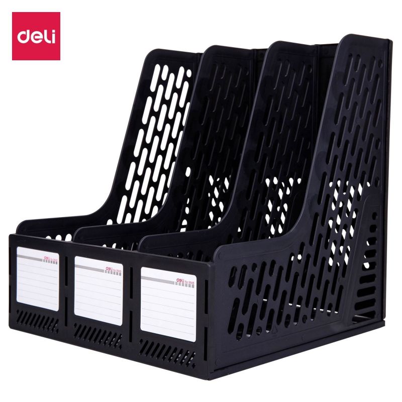 Magazine Holder 265x250x295mm Black - Deli