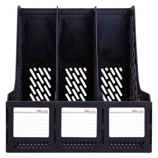 Magazine Holder 265x250x295mm Black - Deli