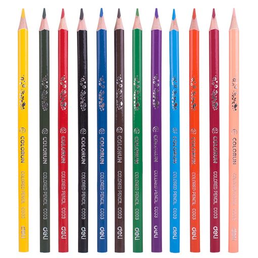 Colour Pencils - 2.9mm (12pc) Triangular - ColorRun  - Deli