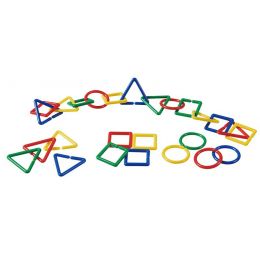 Geometric Shape Links - 3-shape, 4-colour (500pc) in Bin