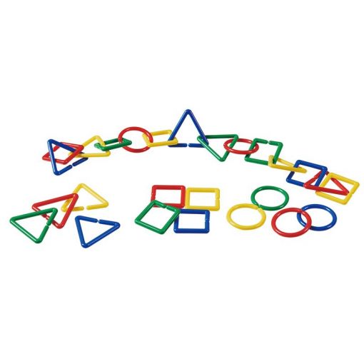 Geometric Shape Links - 3-shape, 4-colour (500pc) in Bin