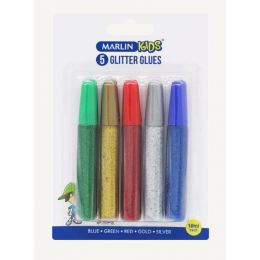 Glue - Glitter Glue (5x10ml) - Marlin
