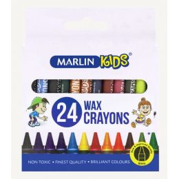 Wax Crayons - 8mm (24pc) - Marlin