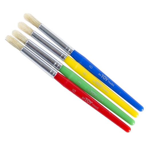 Brushes Coloured - Round Midi 8 (4pc)