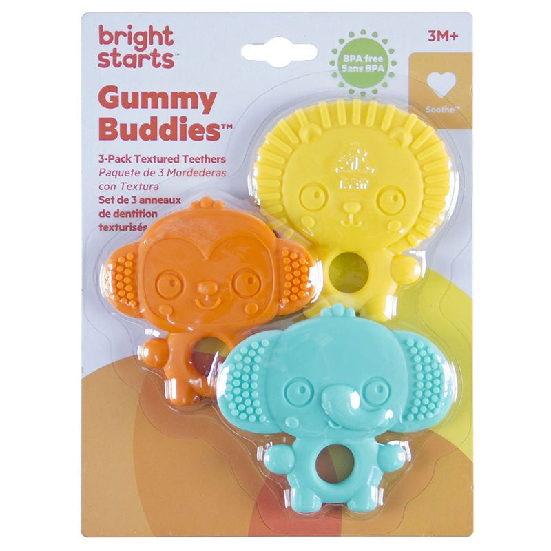 Teether - Textured Animal Gummy Buddies (3pc)