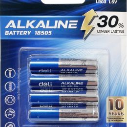 Alkaline Battery - AAA 1.5V (4pc) - Deli