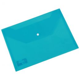 Carry Folder - A4 Transparent with Stud - Light Blue - Deli