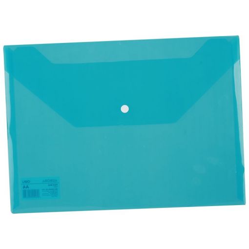 Carry Folder - A4 Transparent with Stud - Light Blue - Deli