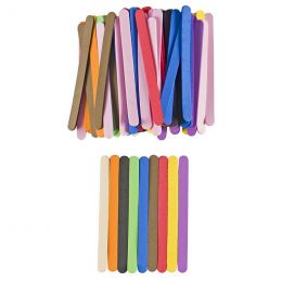 Foam Craft Sticks - Coloured - Large (100pc)