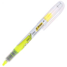 Highlighter - Liquid Chisel Tip (1pc) - Yellow  - Deli