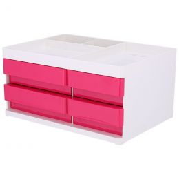Desk Organizer 4 drawers 265x189x131mm RED - Deli