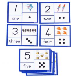 Flash Cards (A5) - Number 1-20 - Symbol, Dot, Picture & Name (20pc)