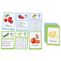 Flash Cards (A6) - Fruit & Vegetables (40pc) D/Sided