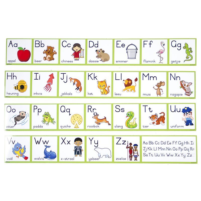 Frieze - Alphabet - Afrikaans Hoofletters en kleinletters (4 dele)