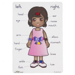 Peg Puzzle A4 - Girl English (wood) - African