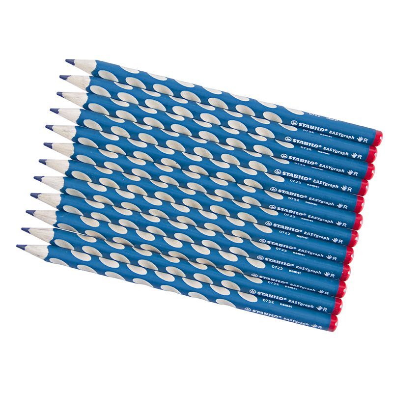 Pencil - HB Triangular Jumbo Groove - Right Hand (12pc) - Petrol Blue