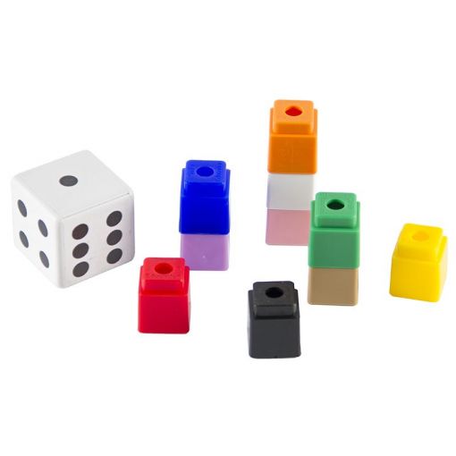 Touch & Count Cubes (50pc) with Dice Dot in Tub