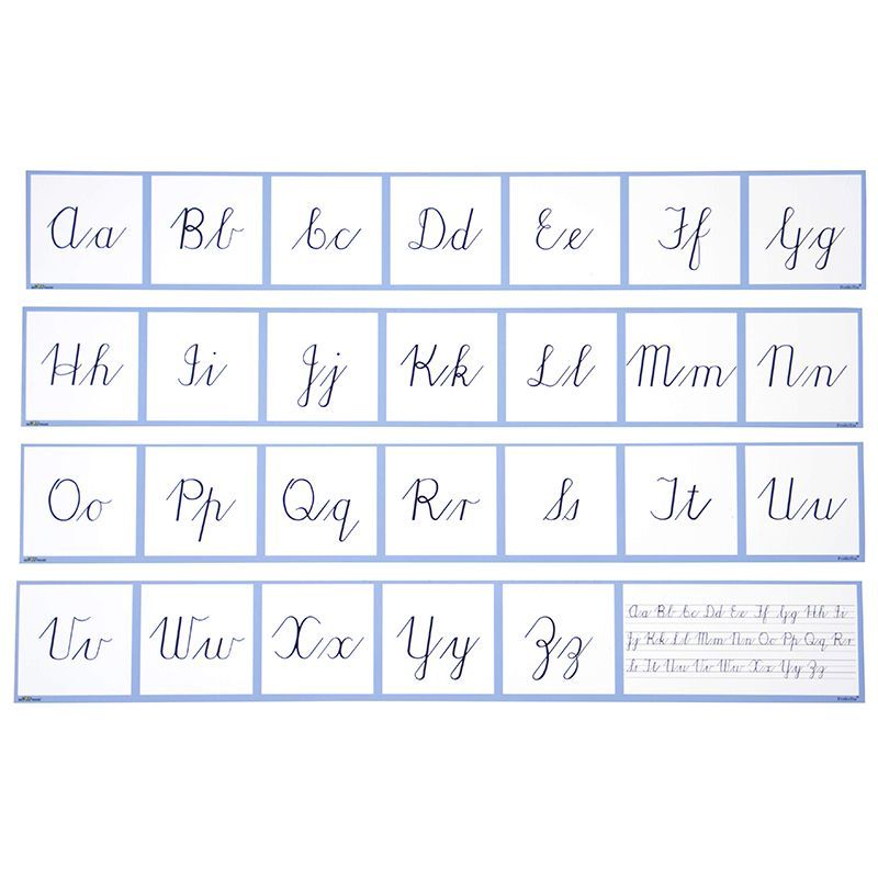 Frieze - Alphabet Cursive - Capital and small letters (4 sheets)